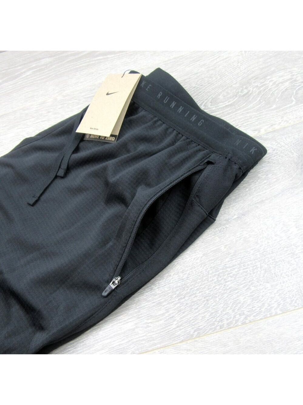 Nike Stride Dri-FIT Knit Running Pants Mens Size Medium Black NEW - Picture 3 of 14